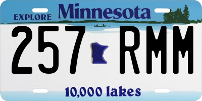 MN license plate 257RMM
