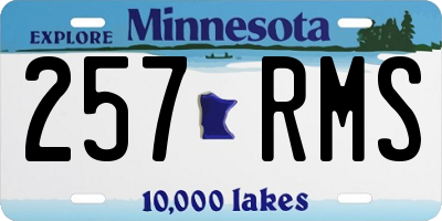 MN license plate 257RMS