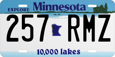 MN license plate 257RMZ