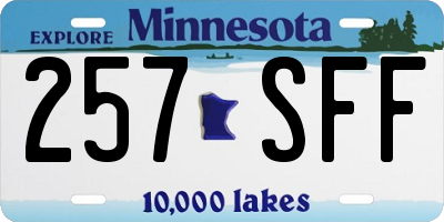 MN license plate 257SFF