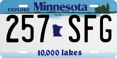 MN license plate 257SFG