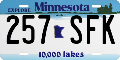 MN license plate 257SFK
