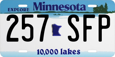 MN license plate 257SFP