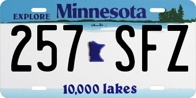 MN license plate 257SFZ