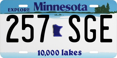 MN license plate 257SGE