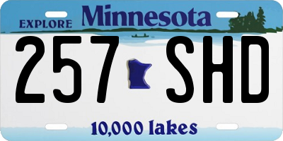 MN license plate 257SHD