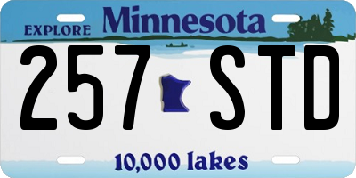MN license plate 257STD