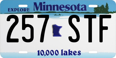 MN license plate 257STF