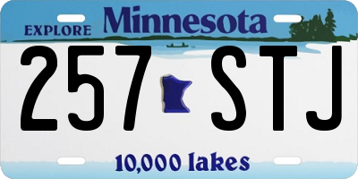 MN license plate 257STJ