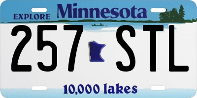 MN license plate 257STL