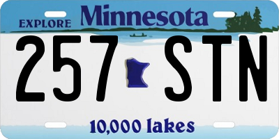 MN license plate 257STN