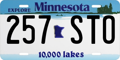 MN license plate 257STO