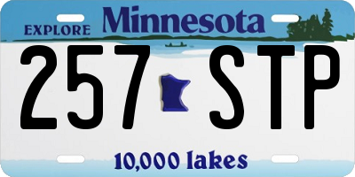 MN license plate 257STP