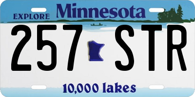MN license plate 257STR