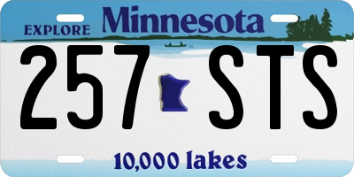 MN license plate 257STS