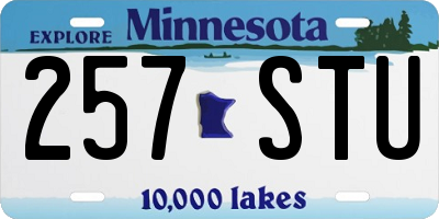 MN license plate 257STU