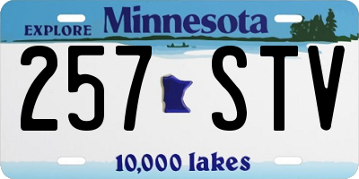 MN license plate 257STV