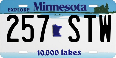 MN license plate 257STW