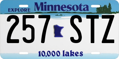 MN license plate 257STZ