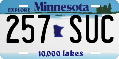 MN license plate 257SUC