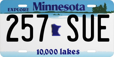 MN license plate 257SUE