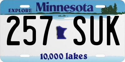 MN license plate 257SUK