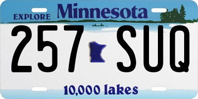 MN license plate 257SUQ