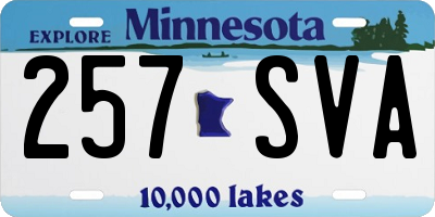 MN license plate 257SVA