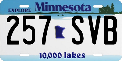 MN license plate 257SVB