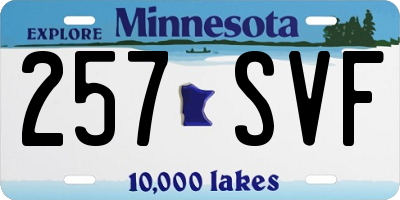 MN license plate 257SVF