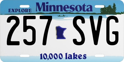 MN license plate 257SVG