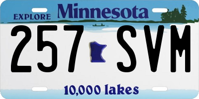 MN license plate 257SVM