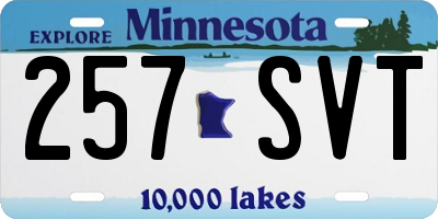 MN license plate 257SVT