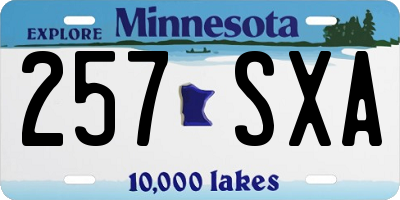 MN license plate 257SXA