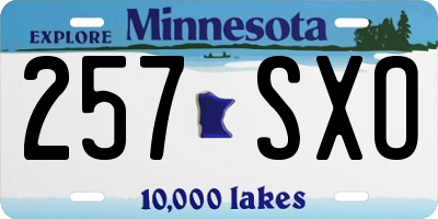 MN license plate 257SXO