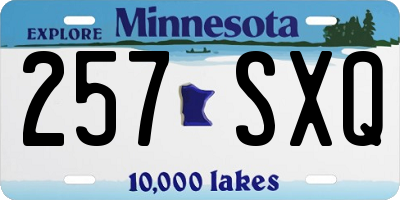 MN license plate 257SXQ