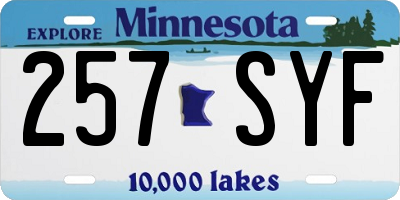 MN license plate 257SYF