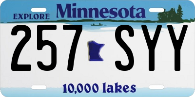 MN license plate 257SYY