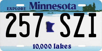 MN license plate 257SZI