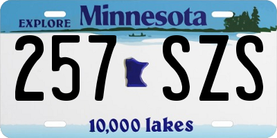 MN license plate 257SZS