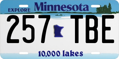 MN license plate 257TBE