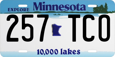 MN license plate 257TCO