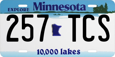 MN license plate 257TCS