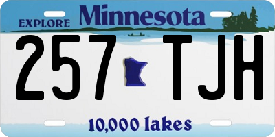 MN license plate 257TJH