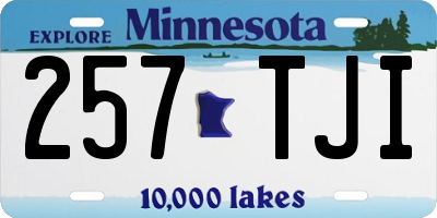 MN license plate 257TJI