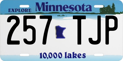 MN license plate 257TJP
