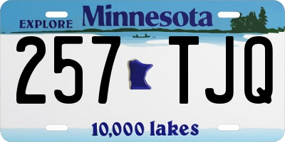 MN license plate 257TJQ