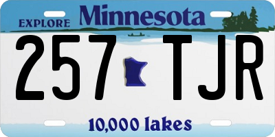 MN license plate 257TJR