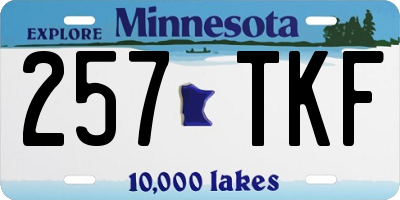MN license plate 257TKF