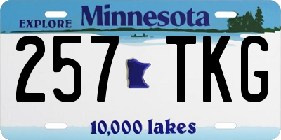 MN license plate 257TKG